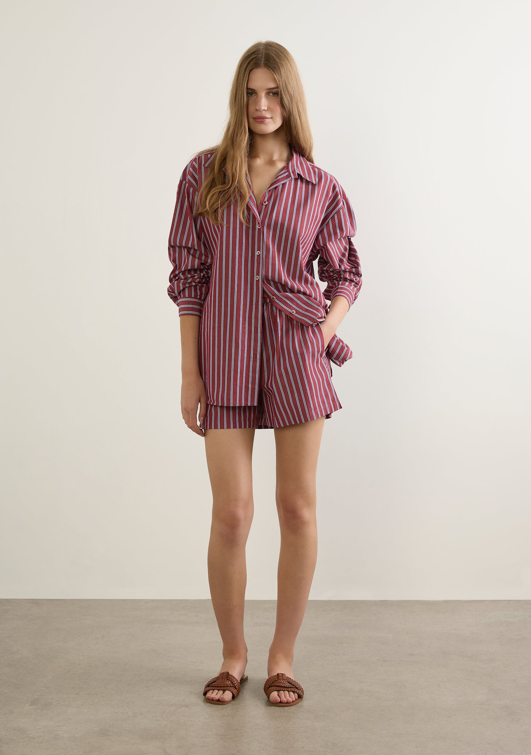 Image of Shirts. Productname: Auguste The Label Lucien Shirt in Red colour by brand - Auguste The Label