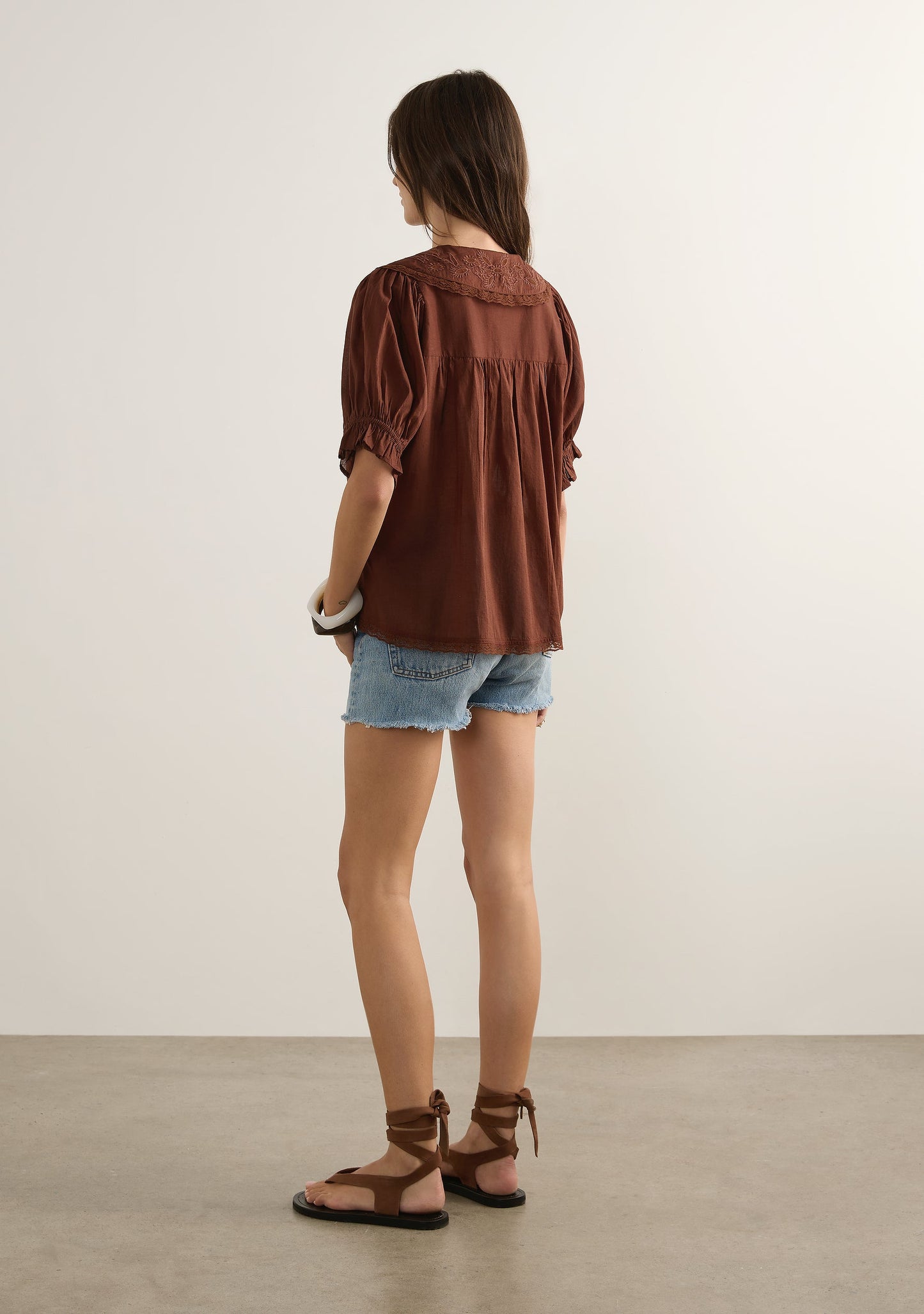Auguste The Label Ellory Blouse (Tan/Brown)