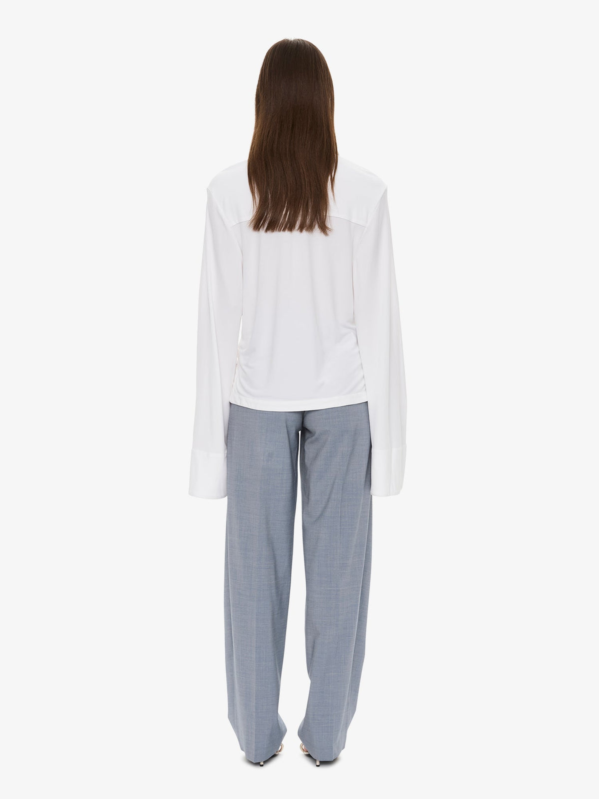 CHRISTOPHER ESBER Deconstruct Denim Long Sleeve Polo (White)