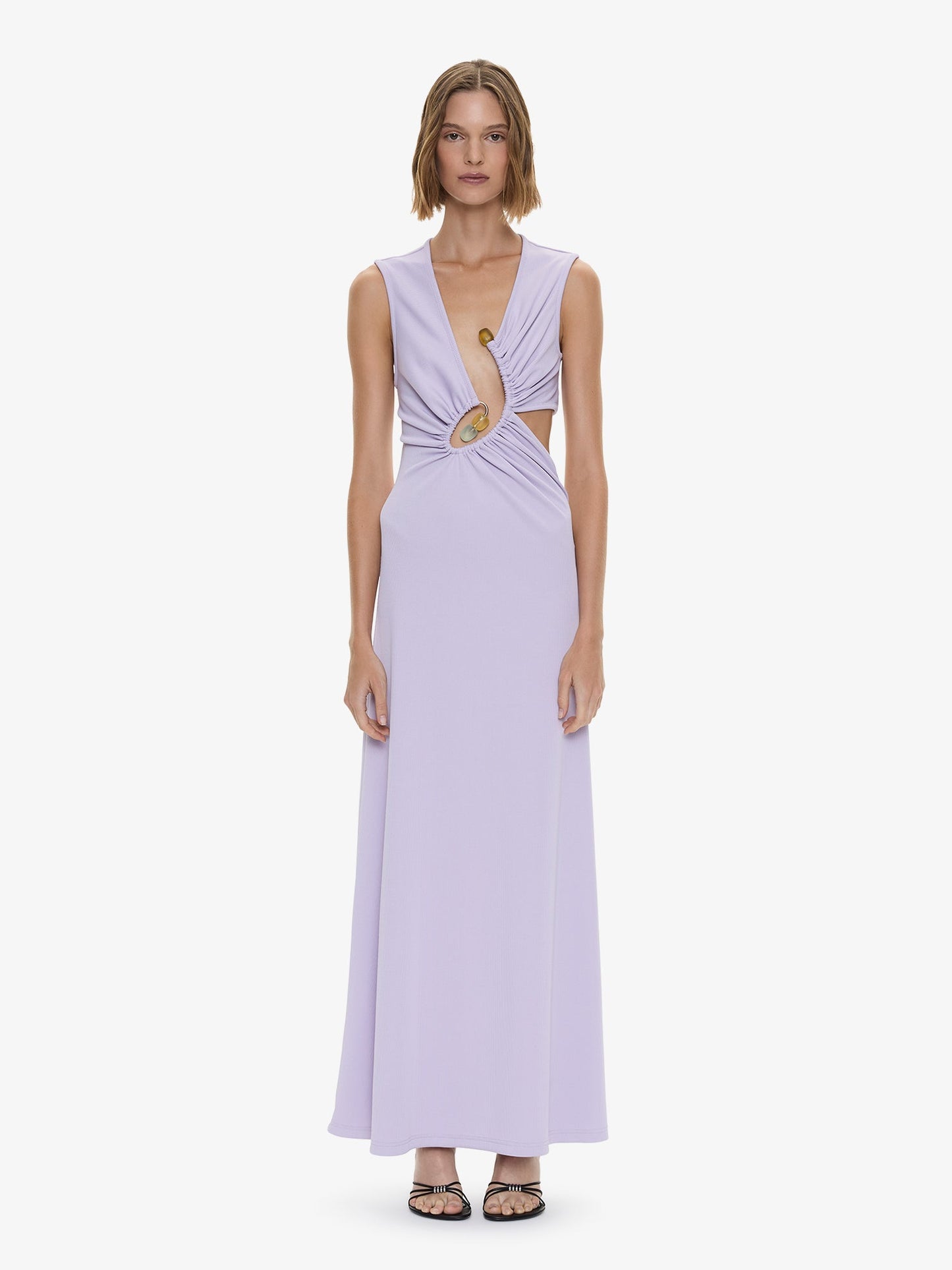 Image of Dresses. Product name - Spiral Beach Glass Tank Dress in Lilac colour by brand - CHRISTOPHER ESBER