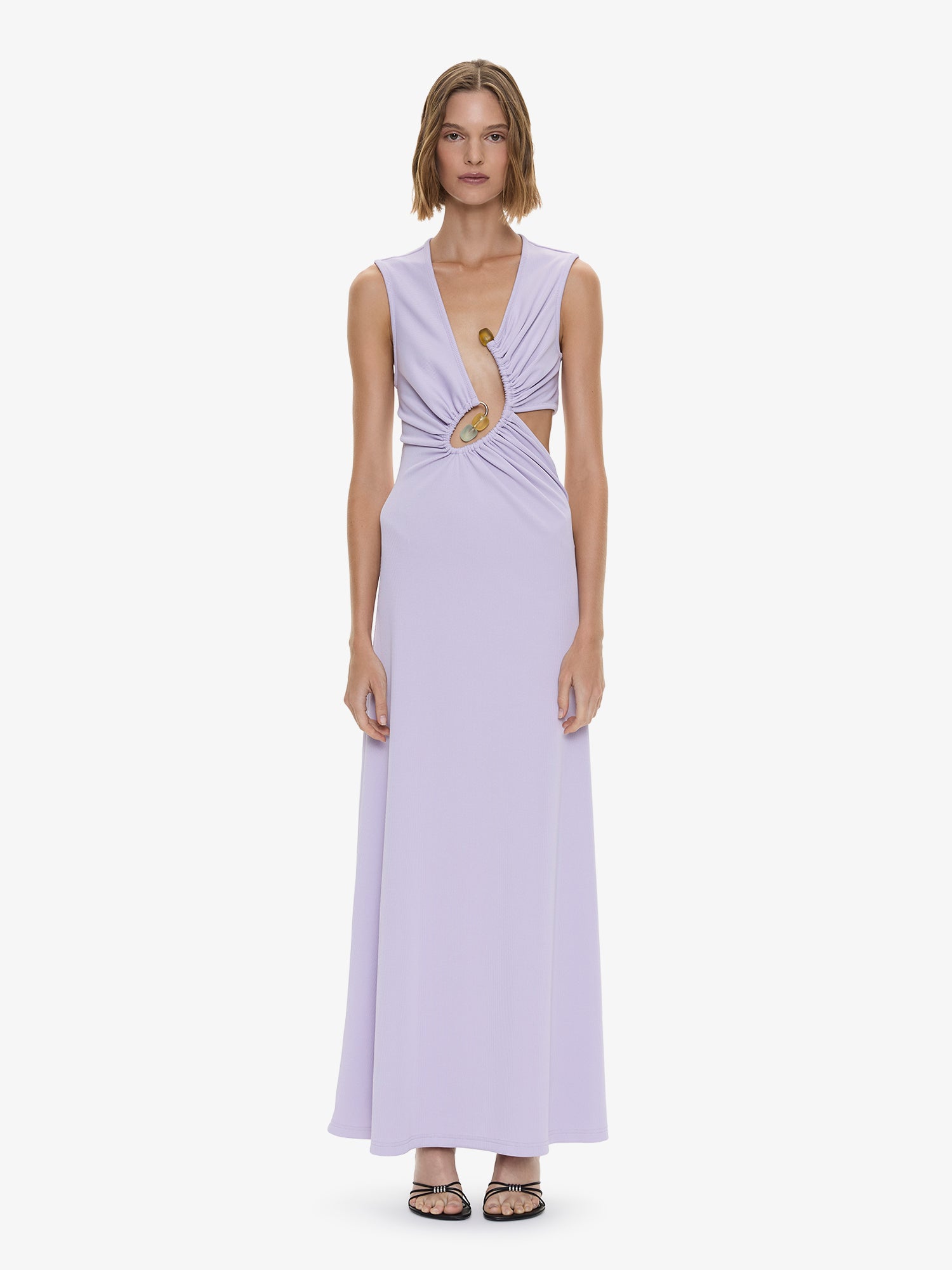Image of Dresses. Product name - Spiral Beach Glass Tank Dress in Lilac colour by brand - CHRISTOPHER ESBER