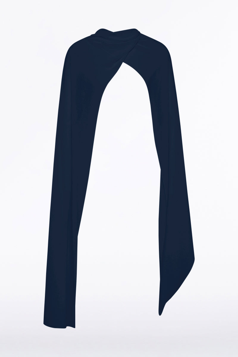 Carla Zampatti Navy Georgette Scarf (Blue)