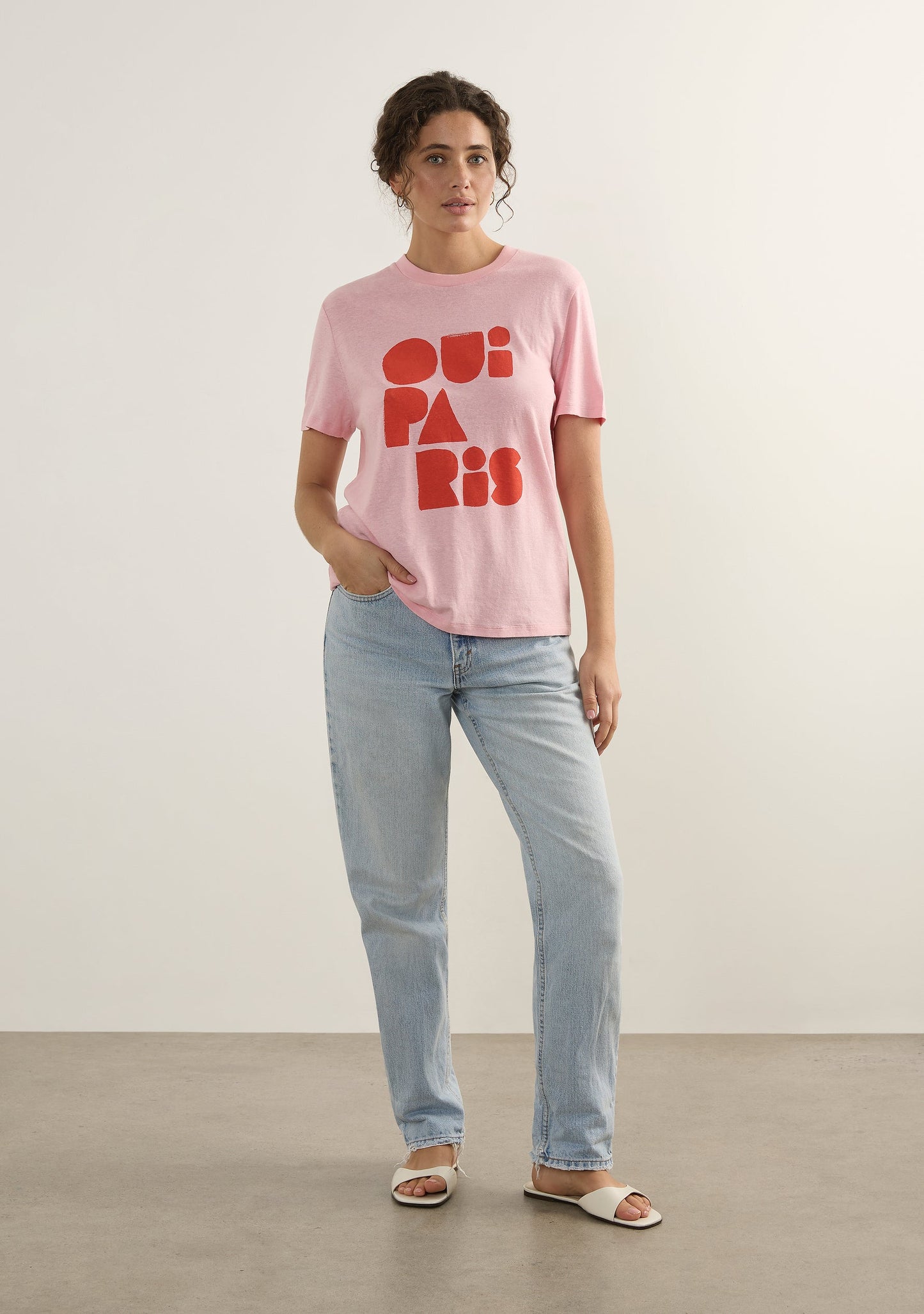 Image of T-Shirts. Productname: Auguste The Label Yes Paris Classic Tee in Print colour by brand - Auguste The Label