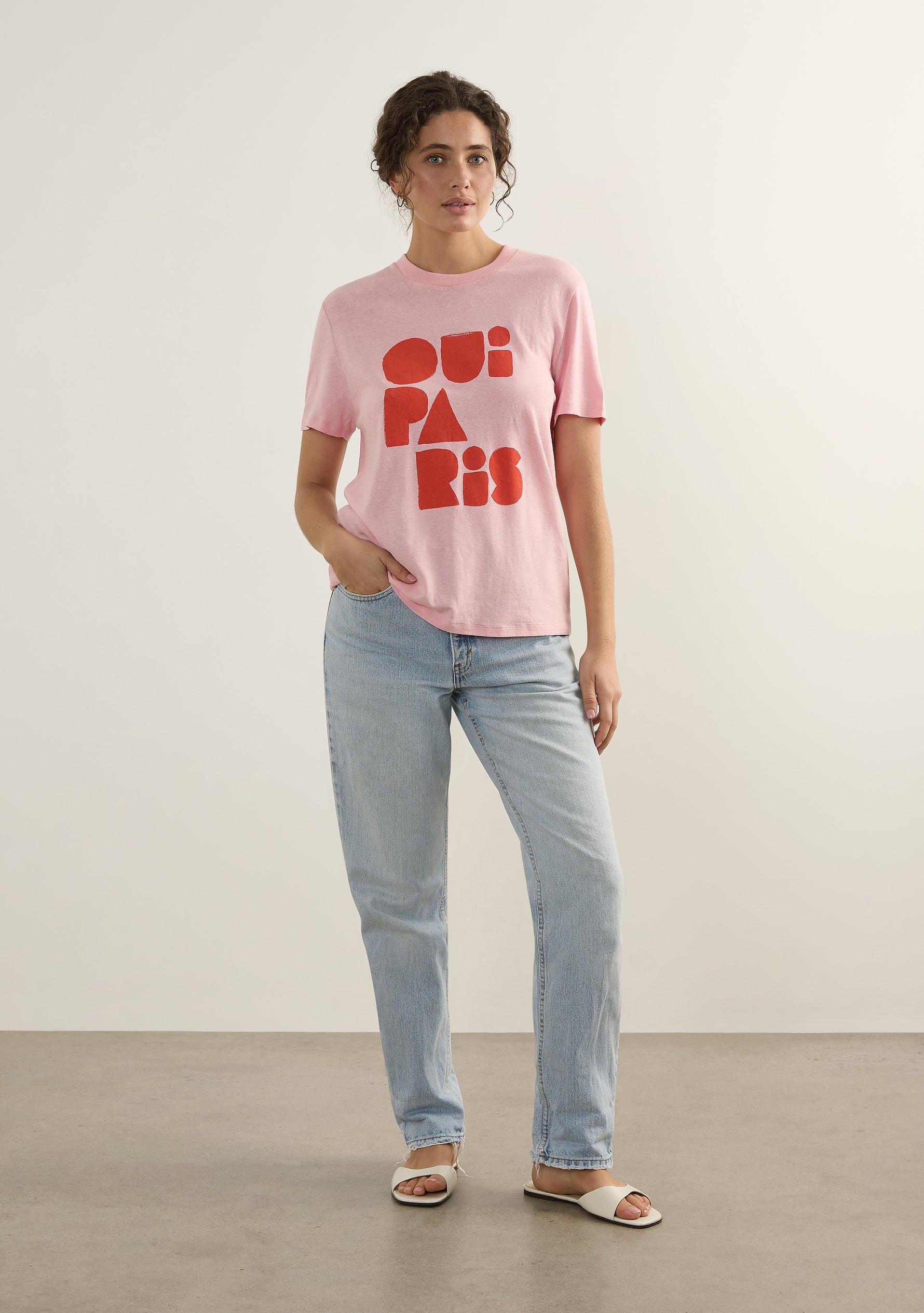 Image of T-Shirts. Productname: Auguste The Label Yes Paris Classic Tee in Print colour by brand - Auguste The Label
