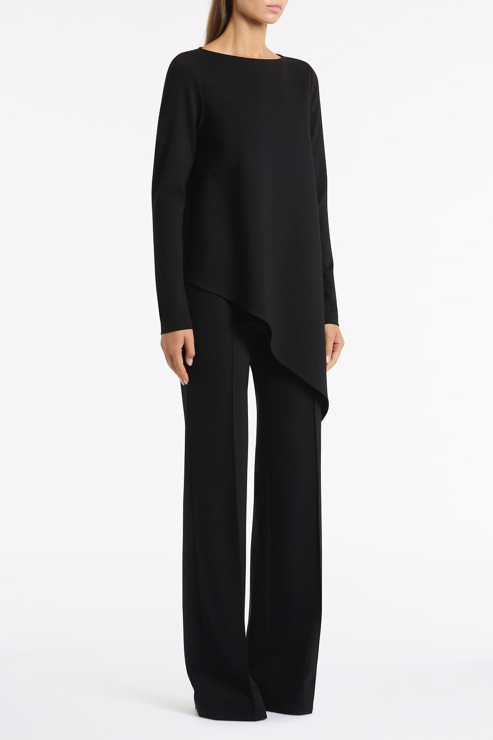 Carla Zampatti Ponte Wide Leg Pant (Black)