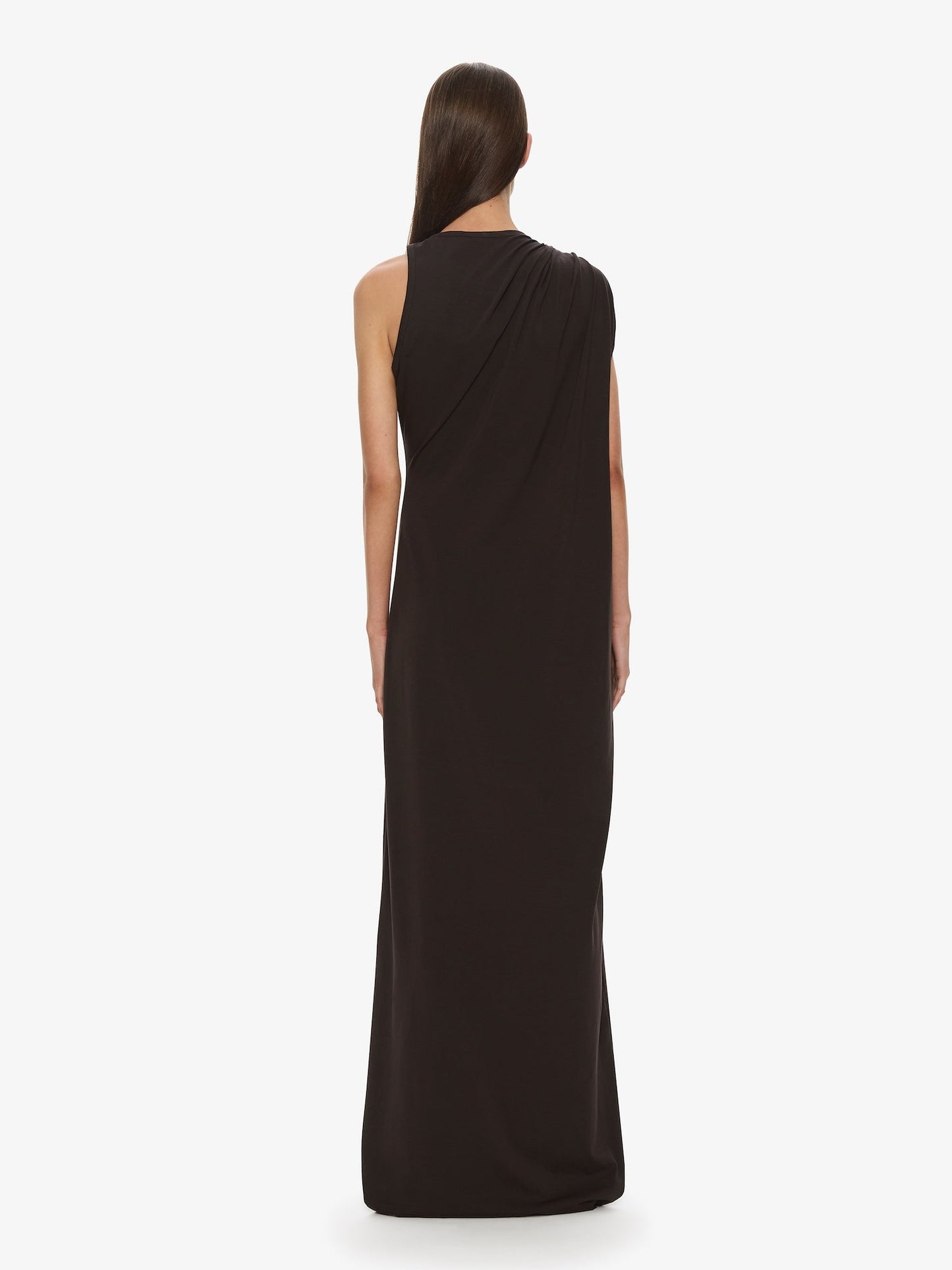 CHRISTOPHER ESBER Stone Pin Column Tee Dress (Espresso)