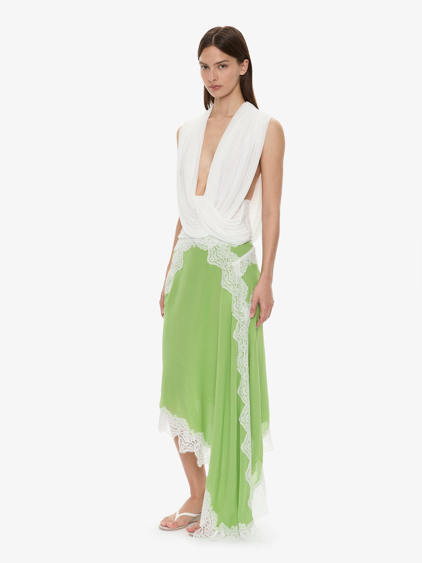 CHRISTOPHER ESBER Verve Lace Skirt (White)
