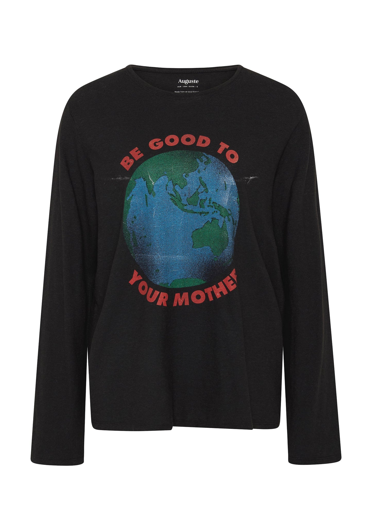 Auguste The Label Be Good to Your Mother Long Sleeve - Charity Tee (Black)