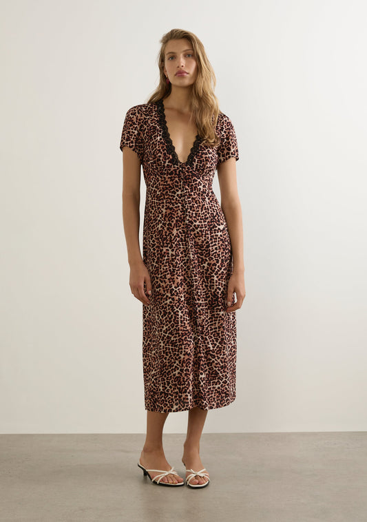 Auguste The Label Maureen Midi Dress (Tan/Brown)