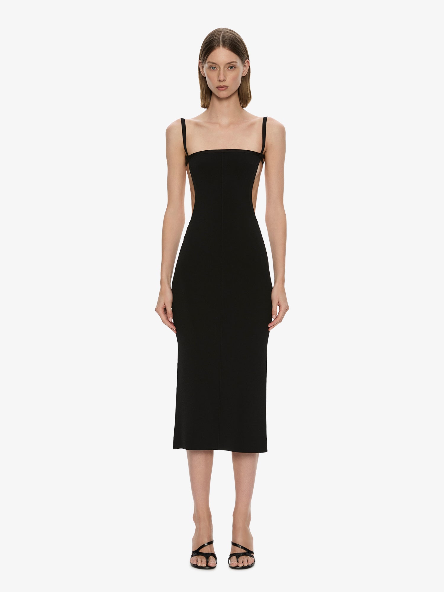 Image of Dresses. Product name - Mara Contour Knit Dress in Black colour by brand - CHRISTOPHER ESBER