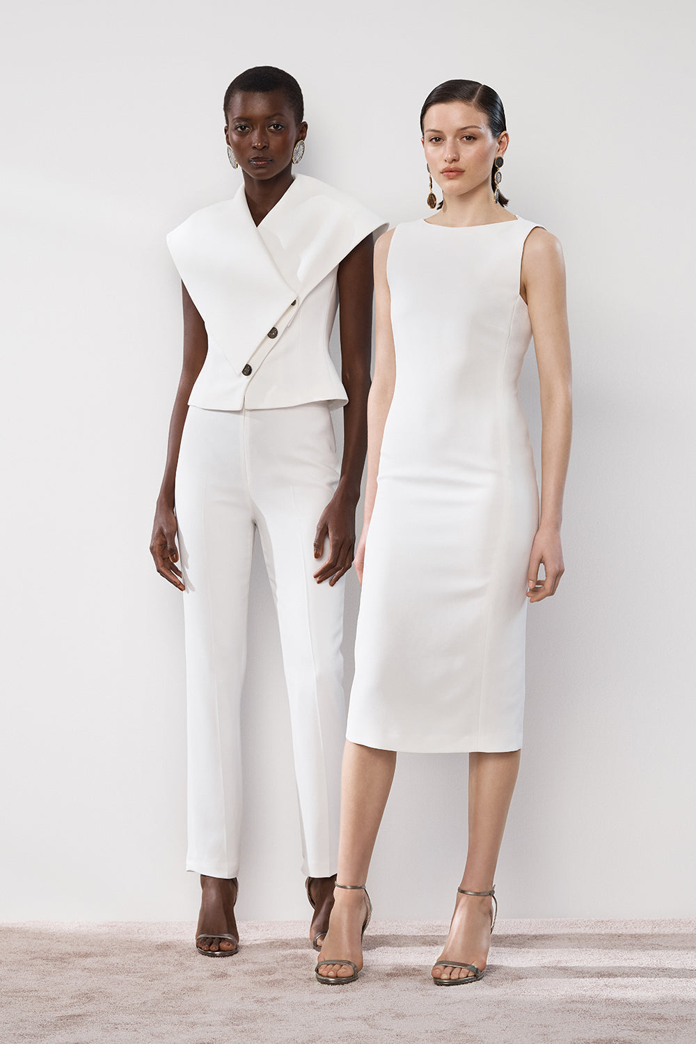 Carla Zampatti Crepe Classic Slim Pant (White)
