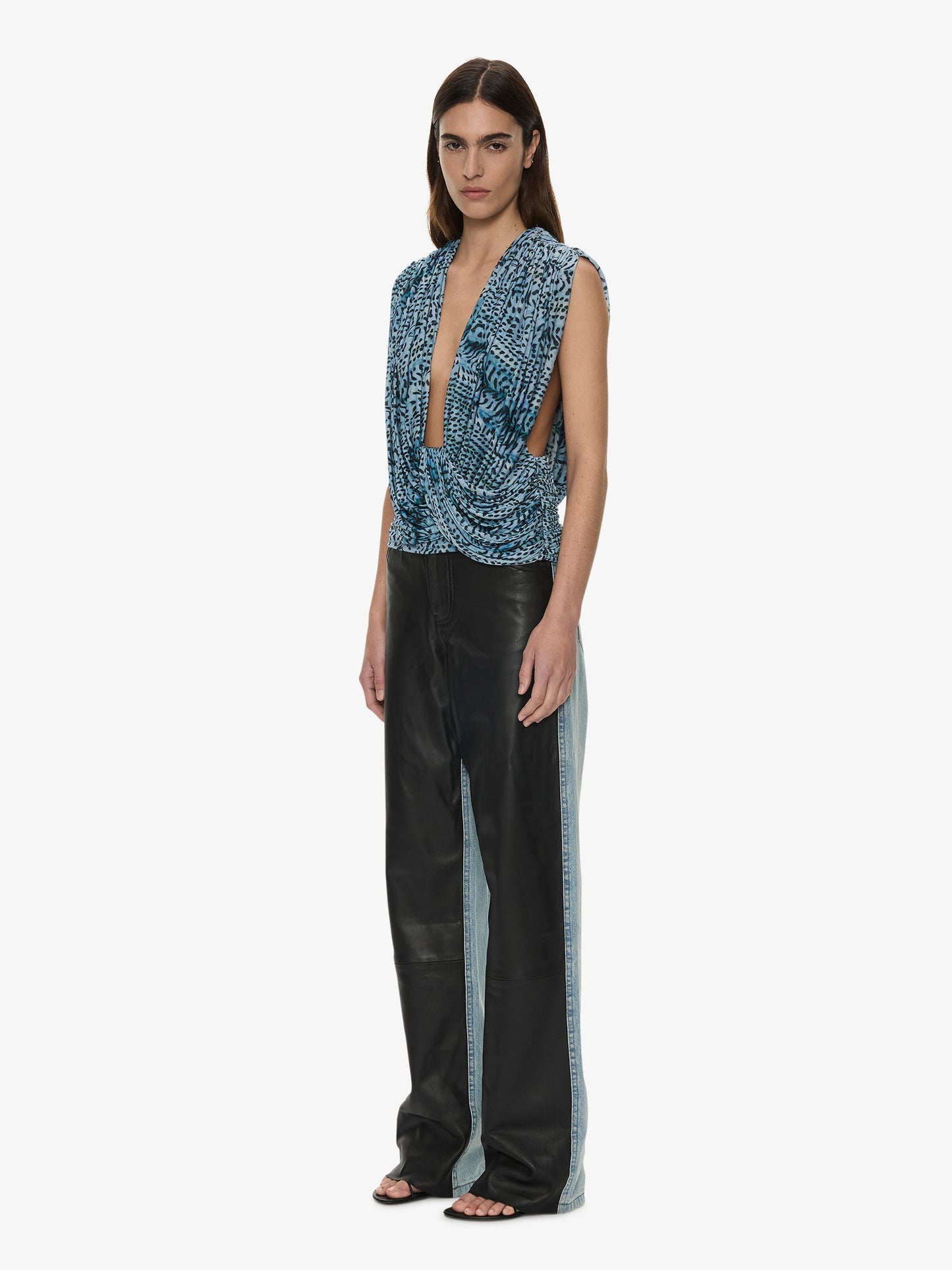 CHRISTOPHER ESBER Ripple Drape Top (Petrol)