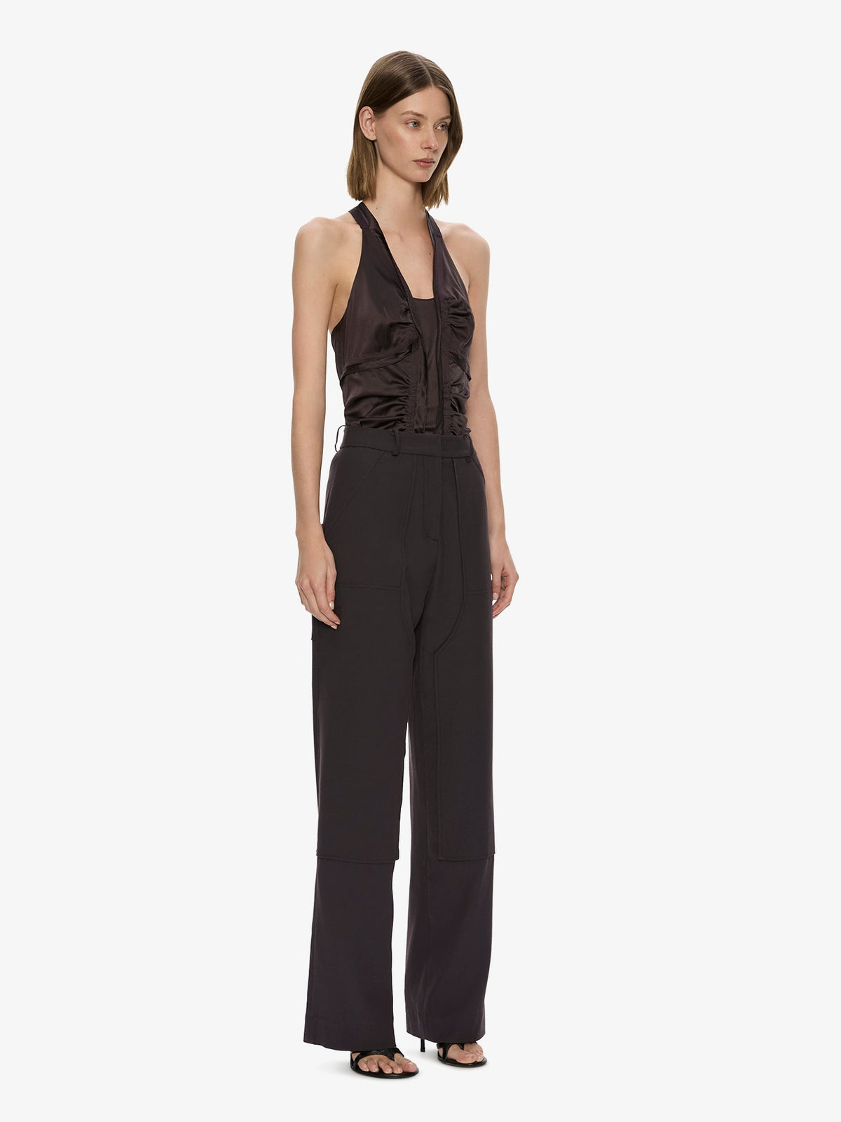 CHRISTOPHER ESBER Invert Silk Gwen Cami (Molasses)