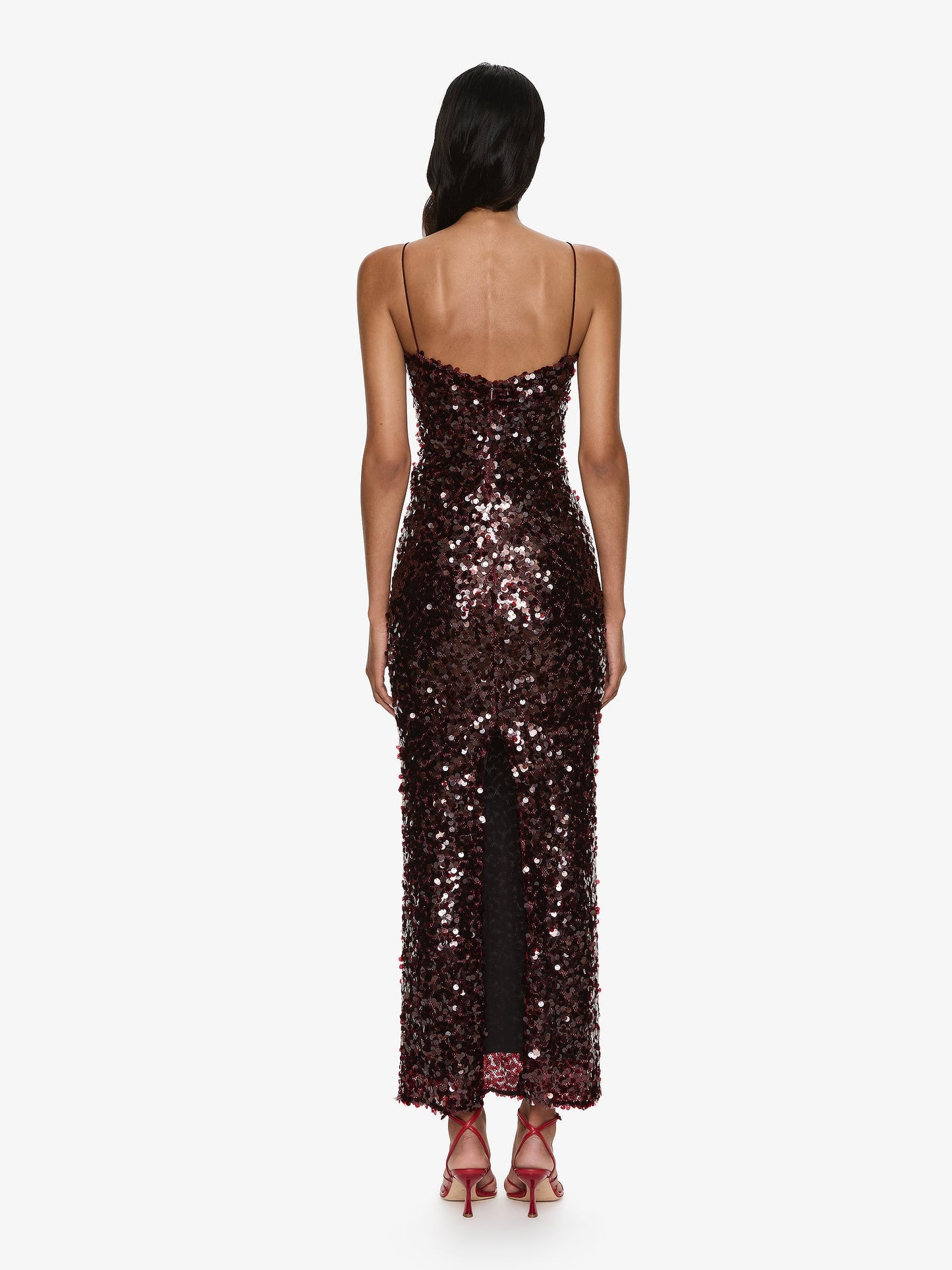 CHRISTOPHER ESBER Opaline Salacia Column Dress (Maroon)
