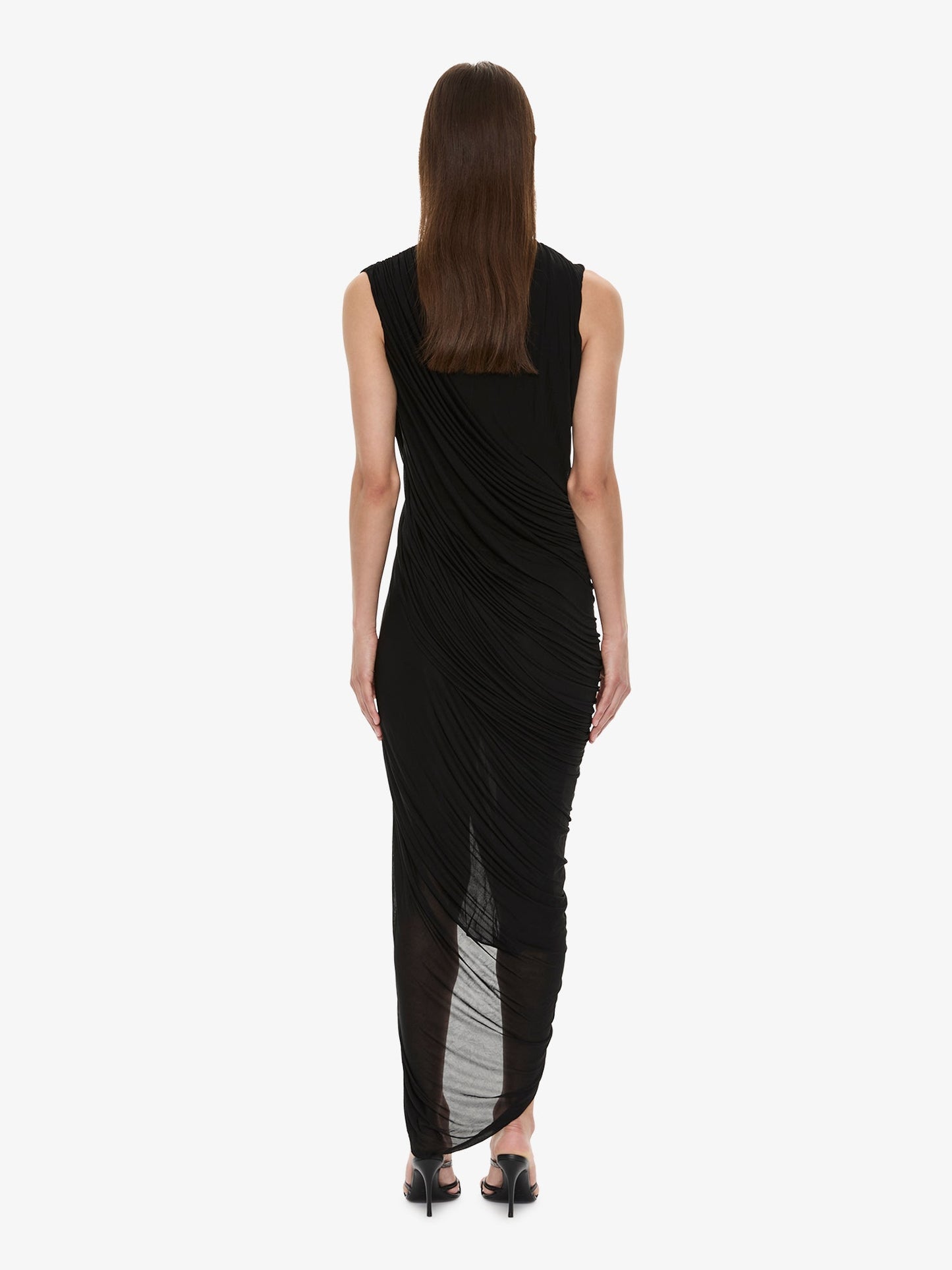 CHRISTOPHER ESBER Ripple Crystal Plunge Dress (Black)