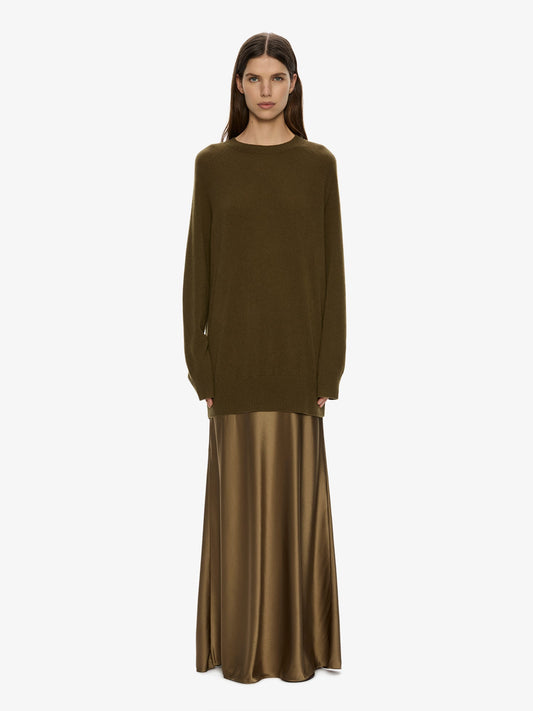 Image of Dresses. Product name - Monument Long Dress in Khaki colour by brand - Embargo