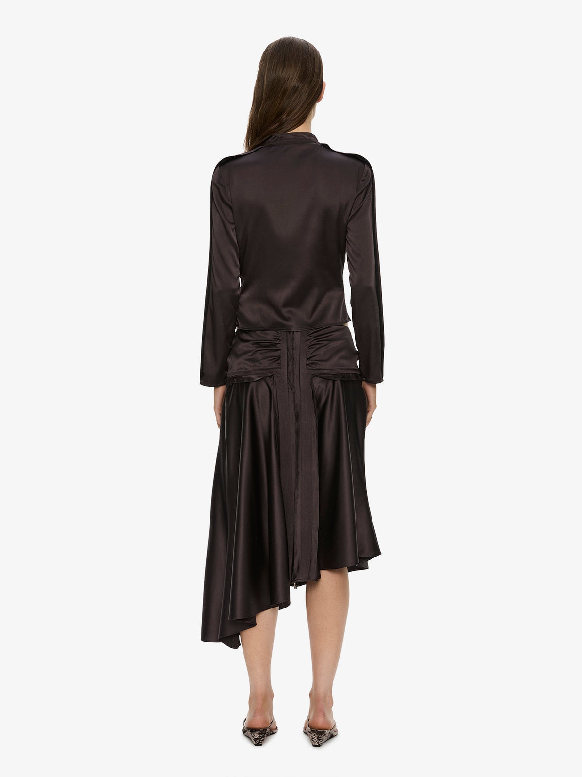CHRISTOPHER ESBER Invert Silk Gwen Skirt (Molasses)