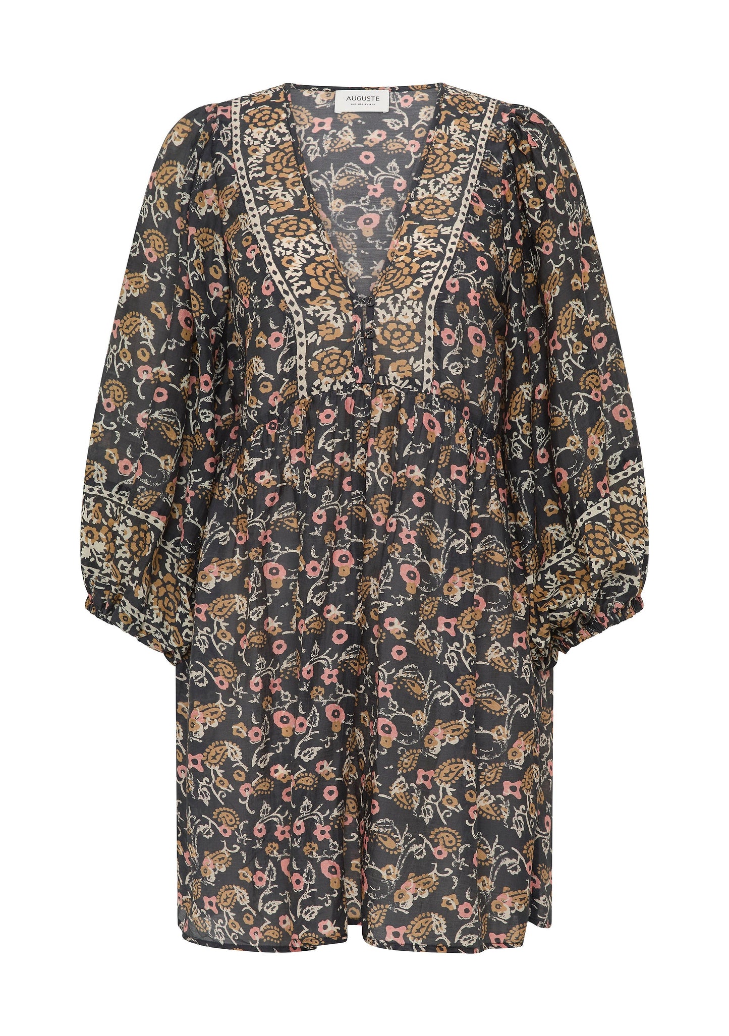 Auguste The Label Valley Mini Dress (Black)