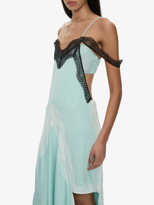 CHRISTOPHER ESBER Keira Split Lace Cutaway Dress (Multi)