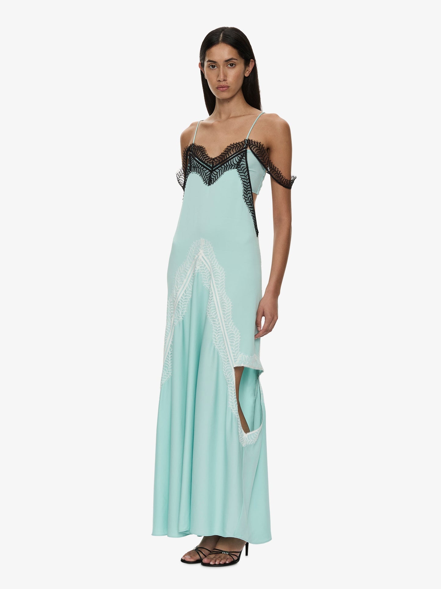 CHRISTOPHER ESBER Keira Split Lace Cutaway Dress (Multi)