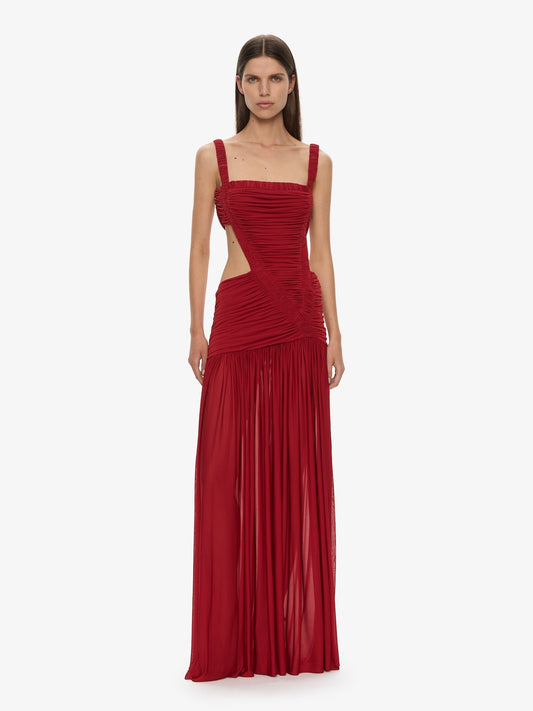 Image of Dresses. Productname: CHRISTOPHER ESBER Orion Separation Gown in Cranberry colour by brand - CHRISTOPHER ESBER
