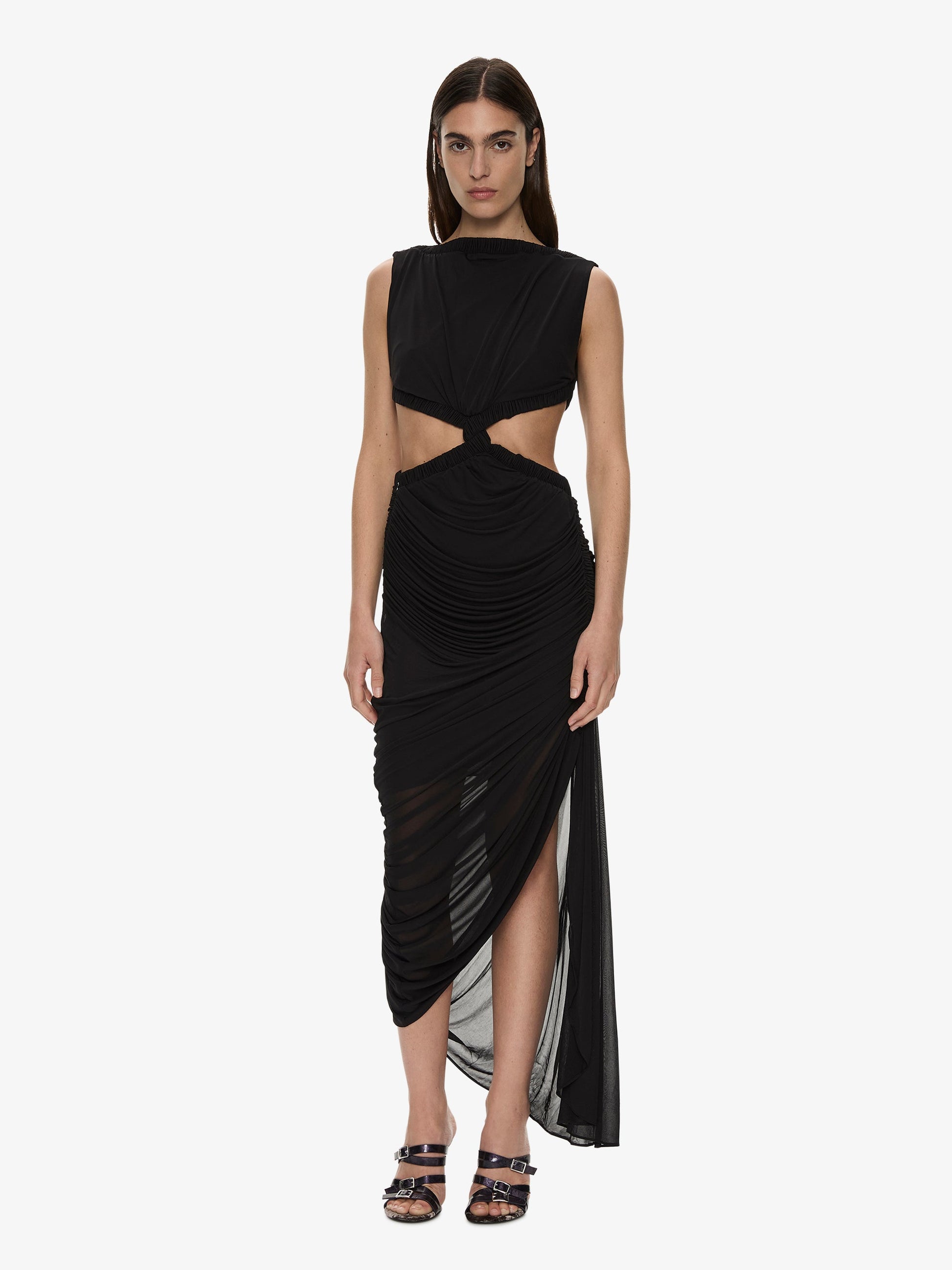 Image of Dresses. Product name - Theia Separation Dress in Black colour by brand - CHRISTOPHER ESBER