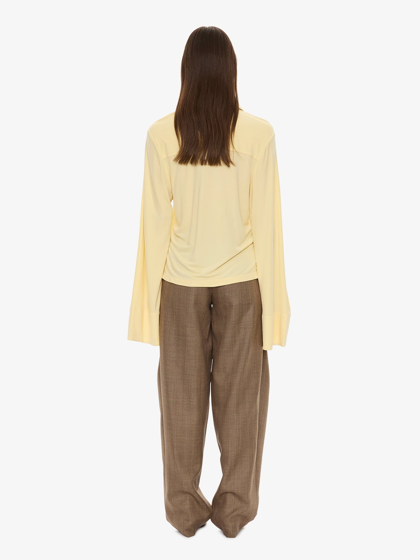 CHRISTOPHER ESBER Deconstruct Denim Long Sleeve Polo (Butter)