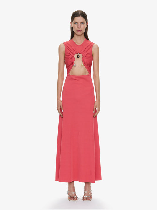 Image of Dresses. Productname: CHRISTOPHER ESBER Hiero Crystal Disconnect Tank Dress in Watermelon colour by brand - CHRISTOPHER ESBER