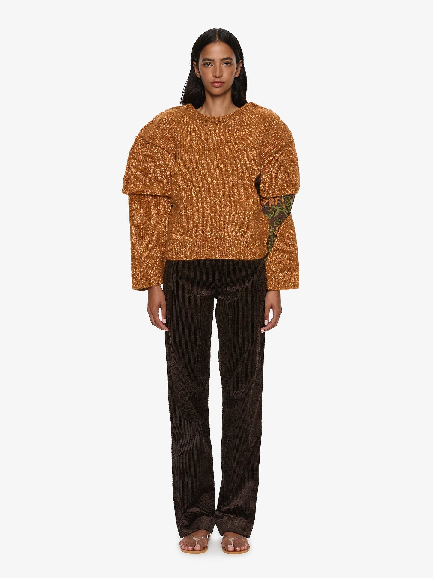 CHRISTOPHER ESBER Deconstructed Brocade Knit Sweater (Multi)