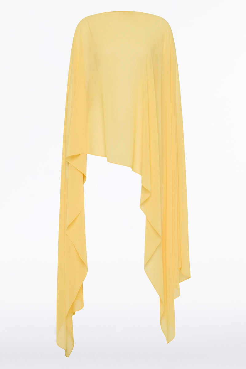 Carla Zampatti Pollen Georgette Cascata Wrap (Yellow)