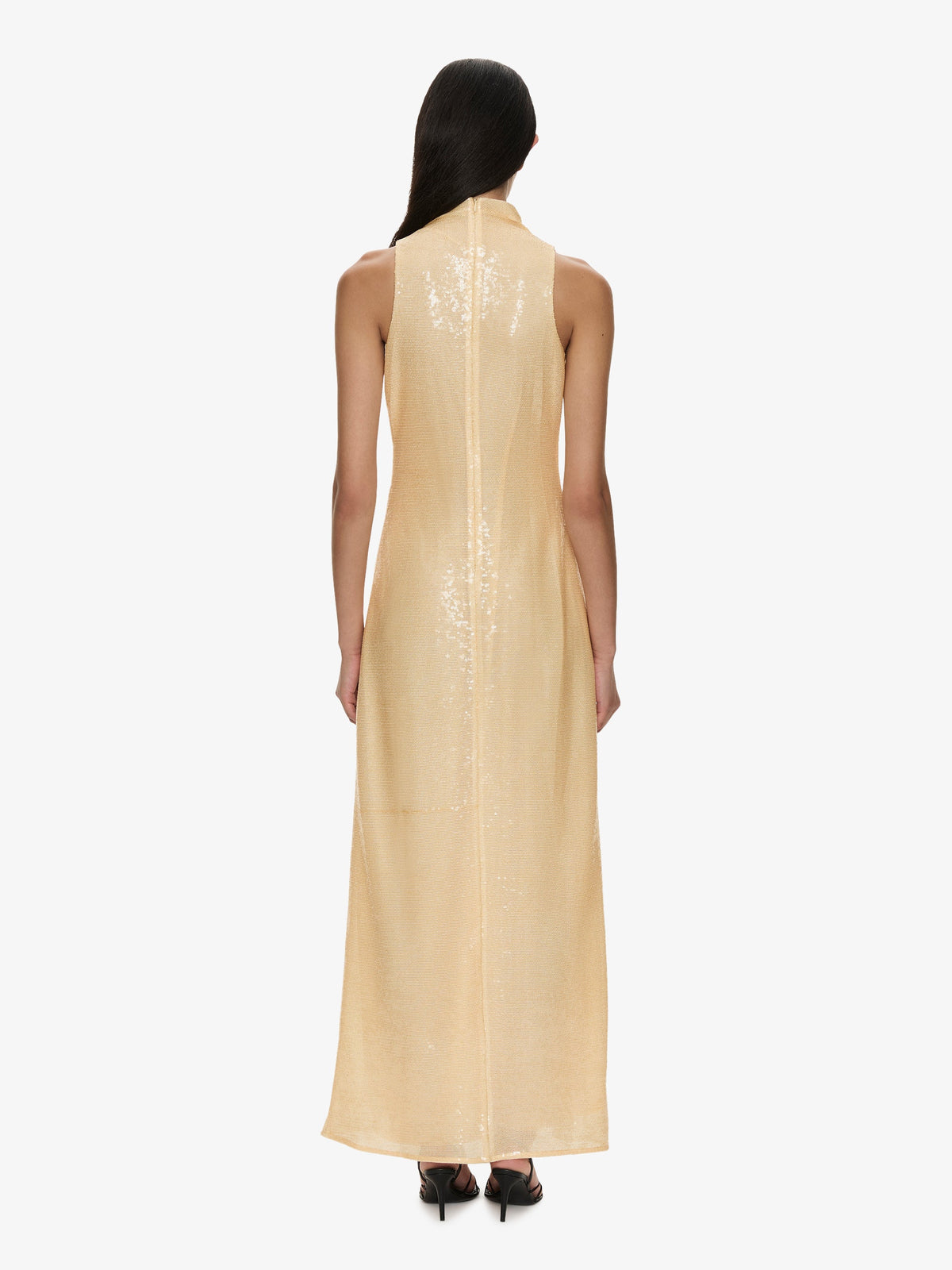 CHRISTOPHER ESBER Opaline Sequin Tank Gown (Butter)