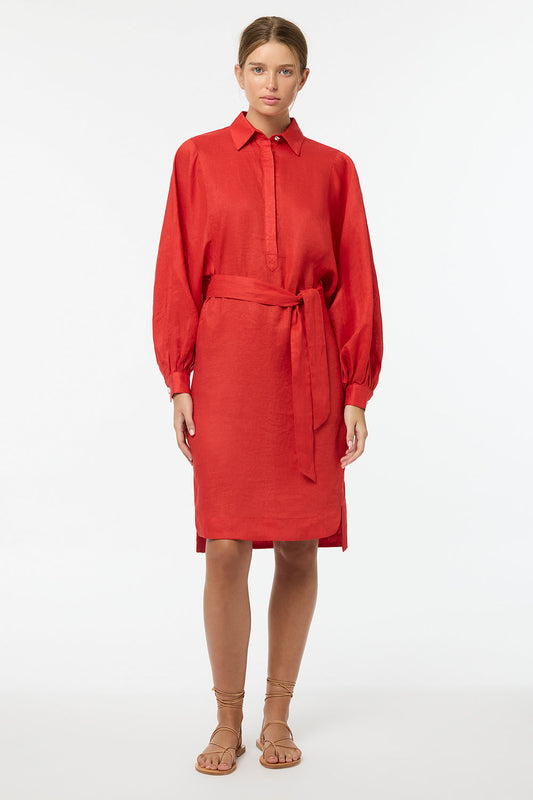 Image of Dresses. Productname: New Volumes Dress in Red colour by brand - Manning Cartell