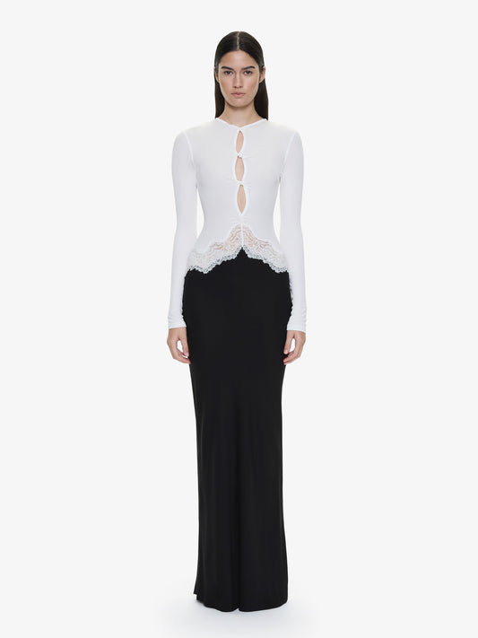 Image of Dresses. Product name - Open Twist Verner Lace Dress in Black colour by brand - CHRISTOPHER ESBER