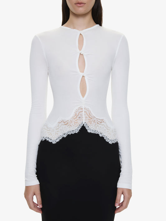 CHRISTOPHER ESBER Open Twist Verner Lace Dress (Black)