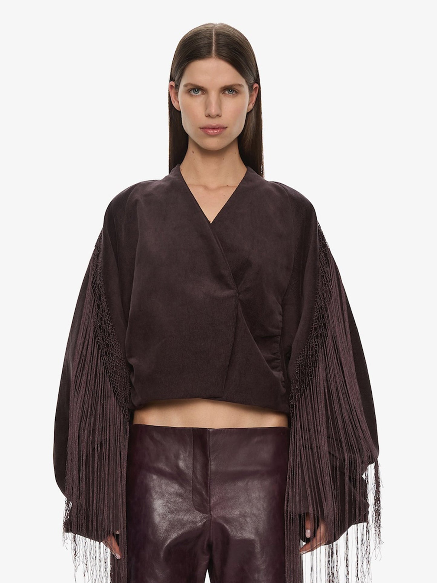 Image of Coats & Jackets. Productname: Corduroy Cocoon Fringed Jacket in Jacket colour by brand - CHRISTOPHER ESBER