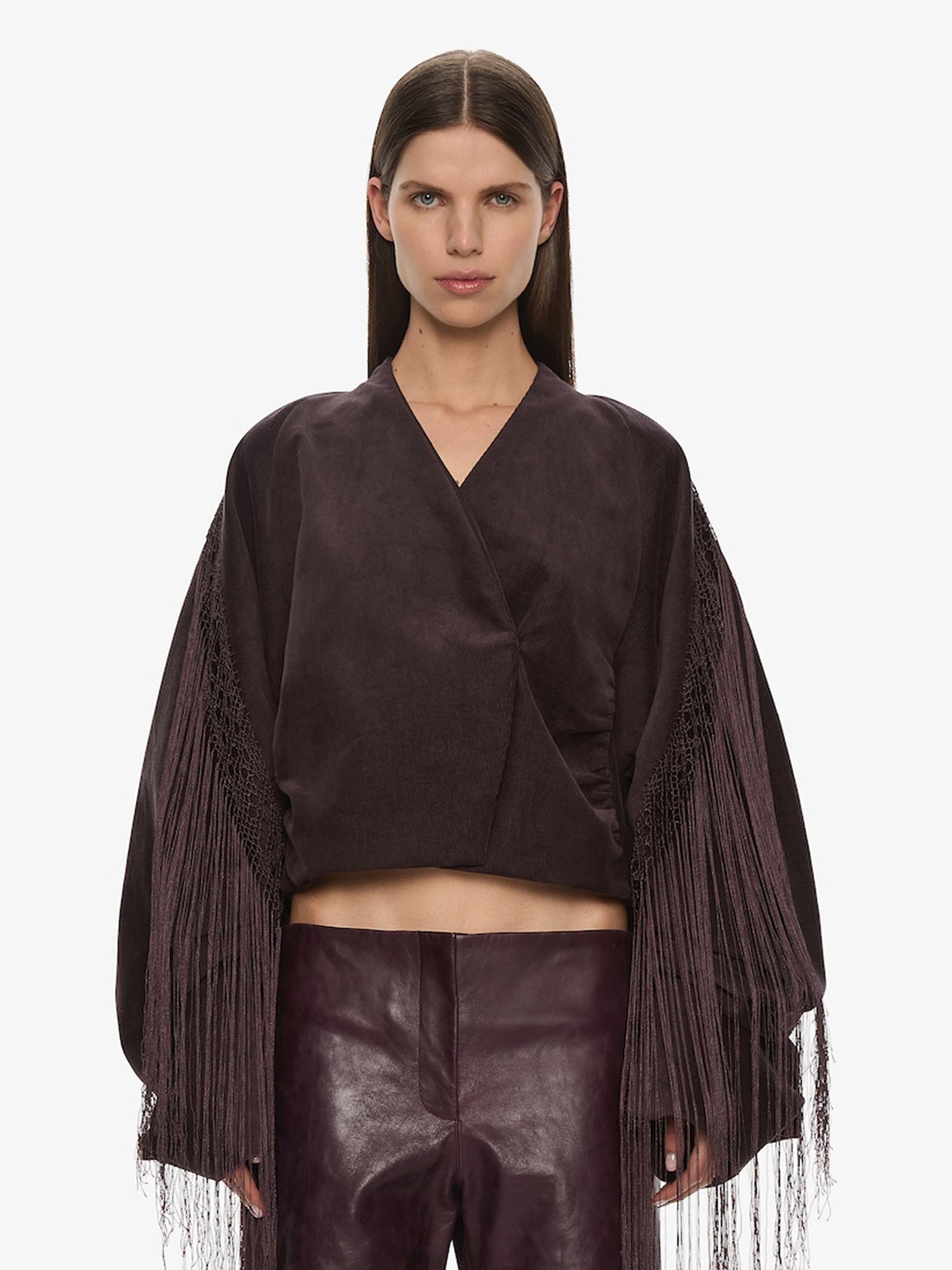 Image of Coats & Jackets. Productname: Corduroy Cocoon Fringed Jacket in Jacket colour by brand - CHRISTOPHER ESBER