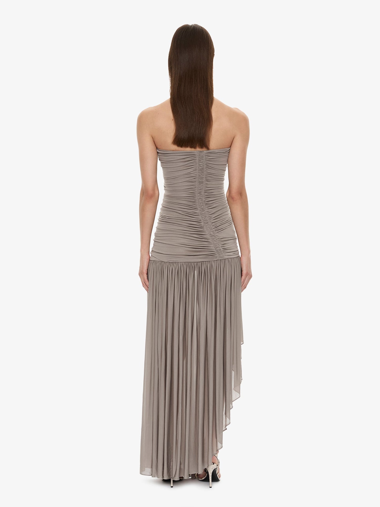 CHRISTOPHER ESBER Arced Orion Strapless Gown (Slate)
