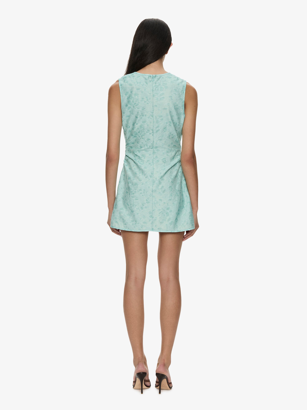 CHRISTOPHER ESBER Light Leak Jacquard Loophole Mini Dress (Mint)