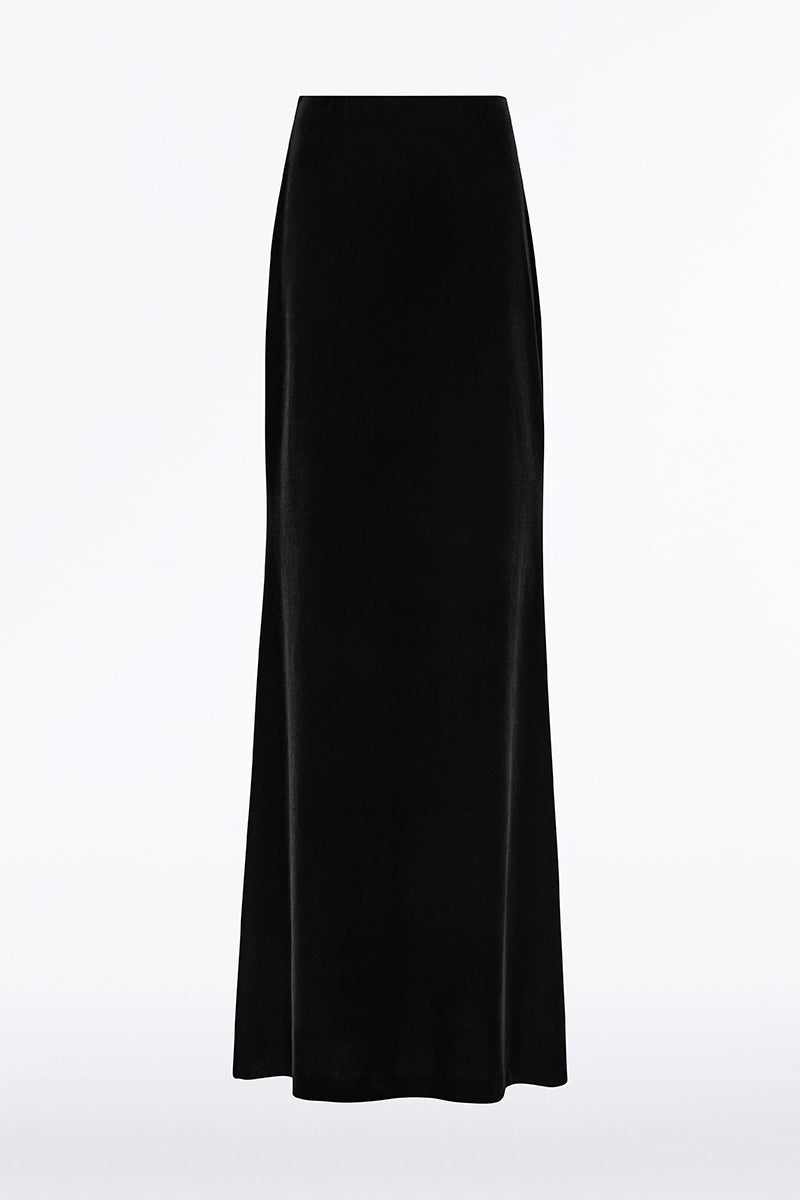 Carla Zampatti Velvet Column Skirt (Black)