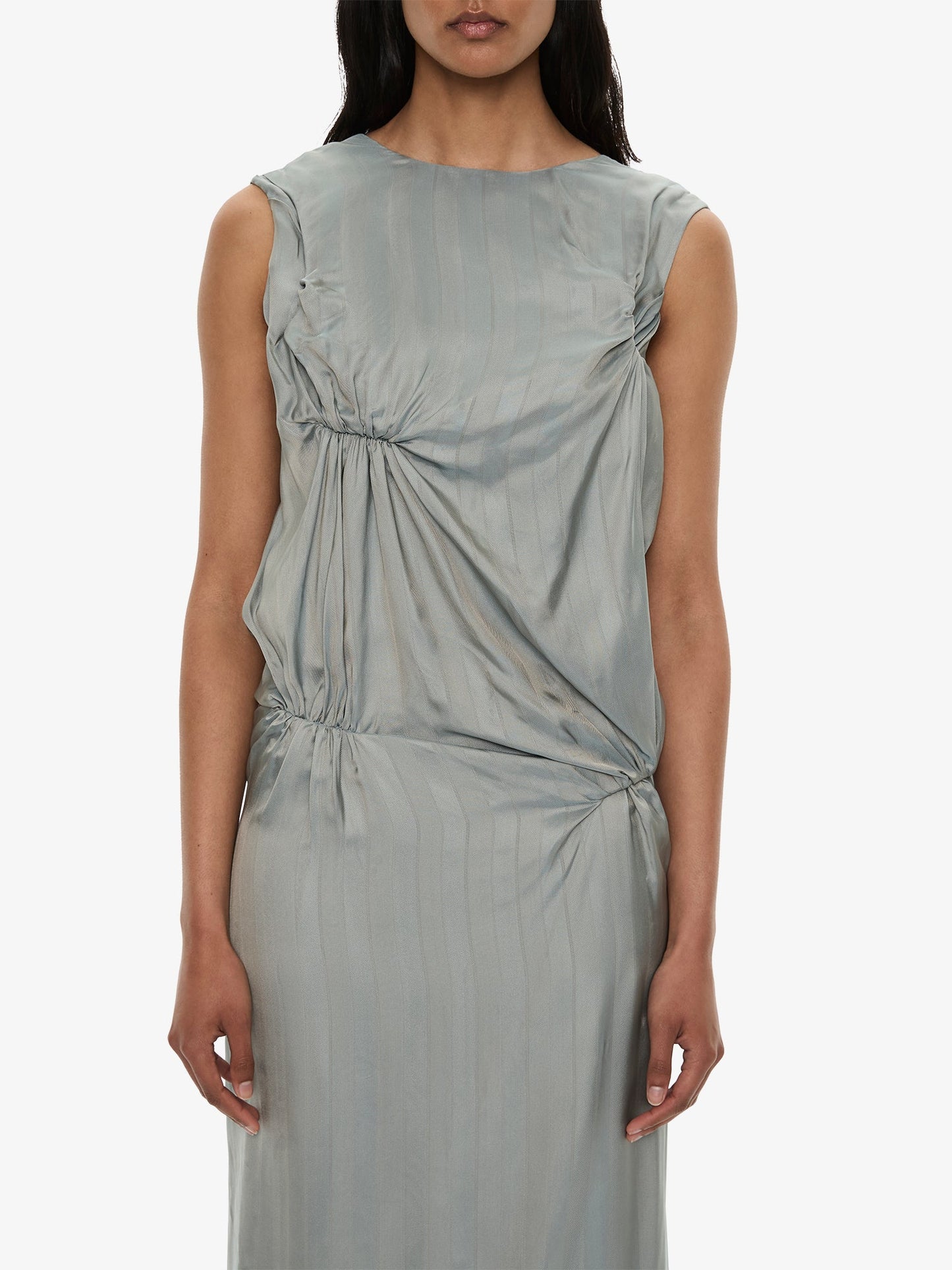 CHRISTOPHER ESBER Kacere Bikini Tuck Column Tank Dress (Slate)