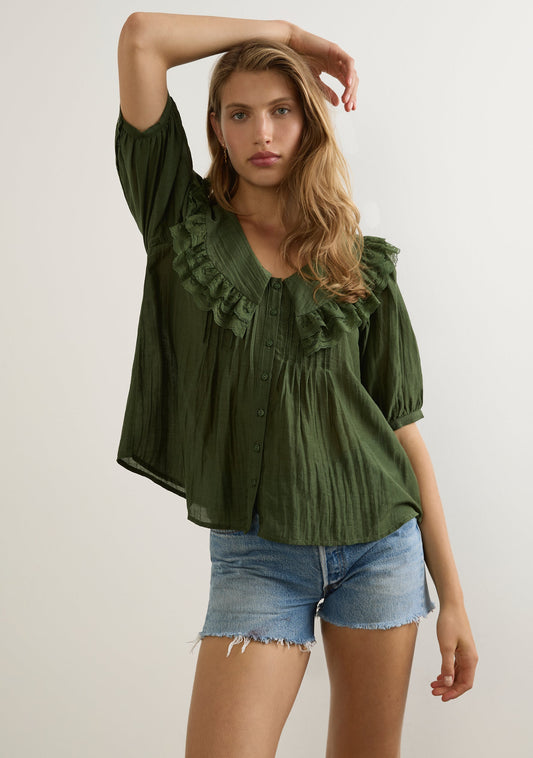 Auguste The Label Otis Blouse (Green)