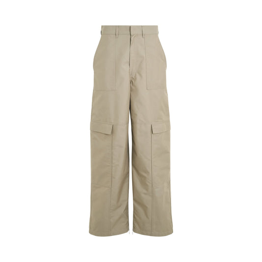 Image of a model wearing Pants. Productname: LOEWE Cargo Trouser in GREEN colour by brand - LOEWE