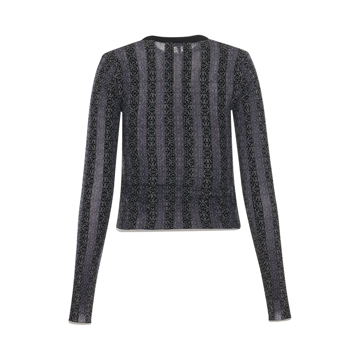 LOEWE Anagram Devore Viscose Sweater (Black)
