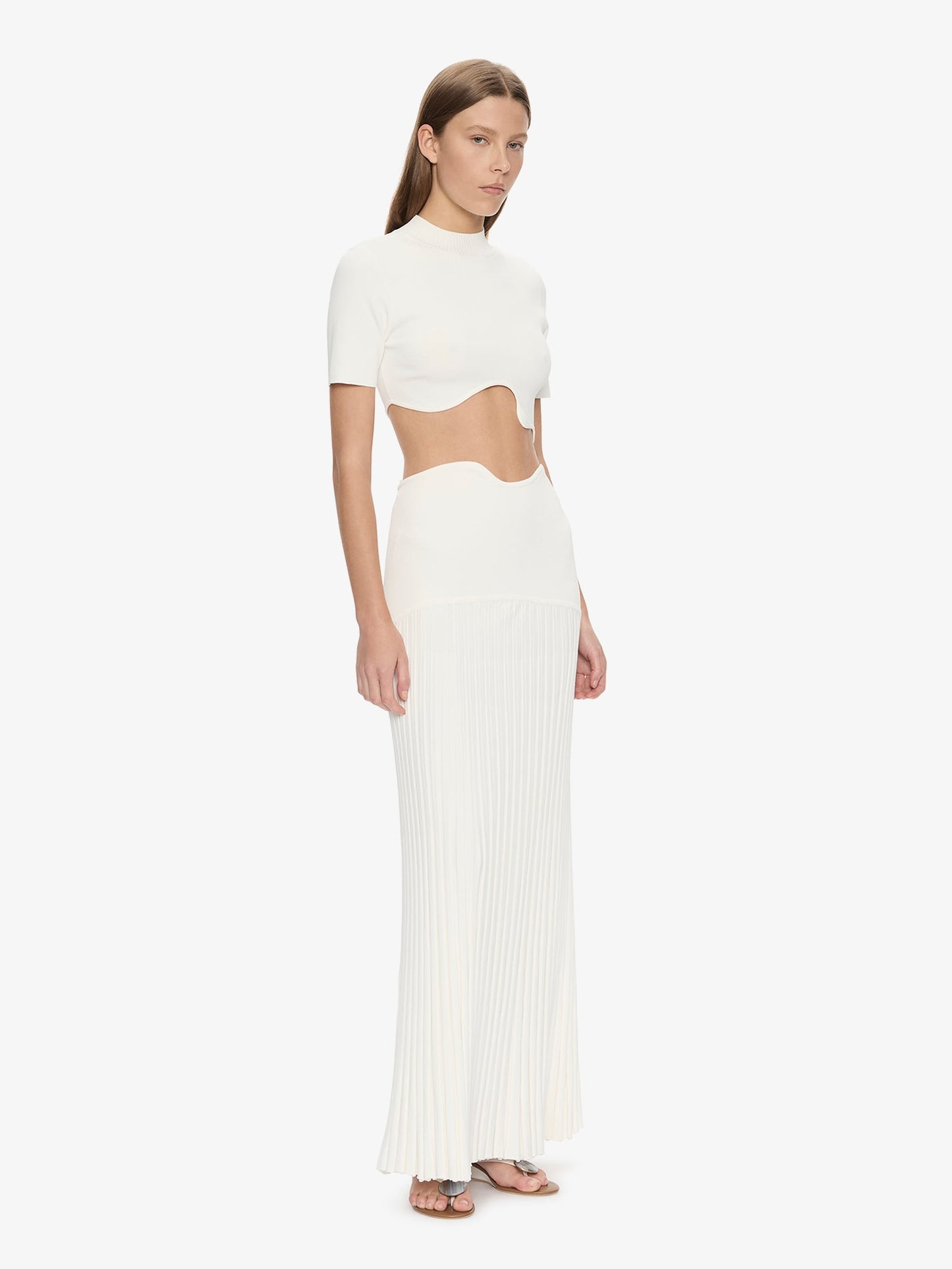 CHRISTOPHER ESBER Maparadita Pleated Skirt (White)