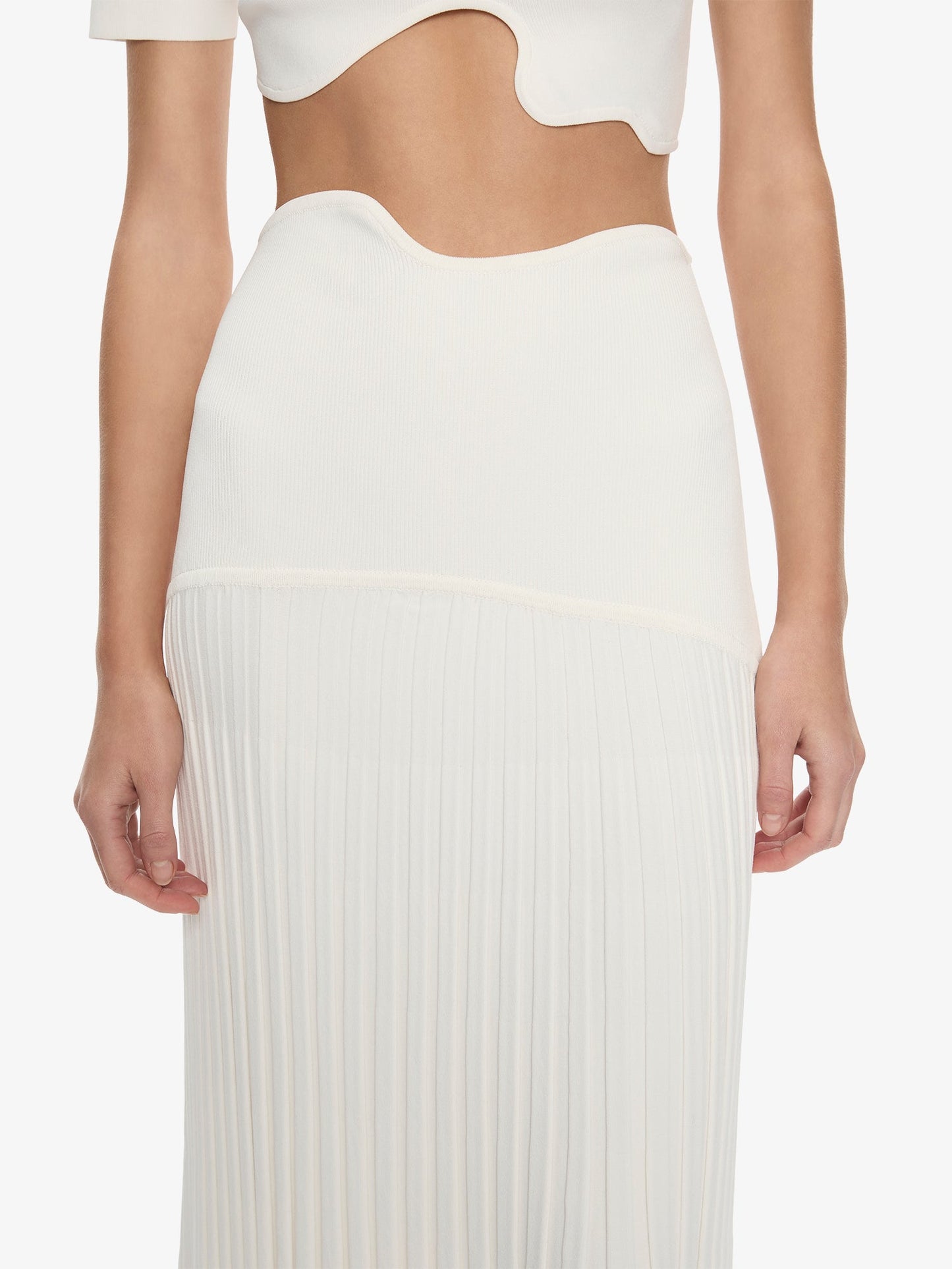 CHRISTOPHER ESBER Maparadita Pleated Skirt (White)