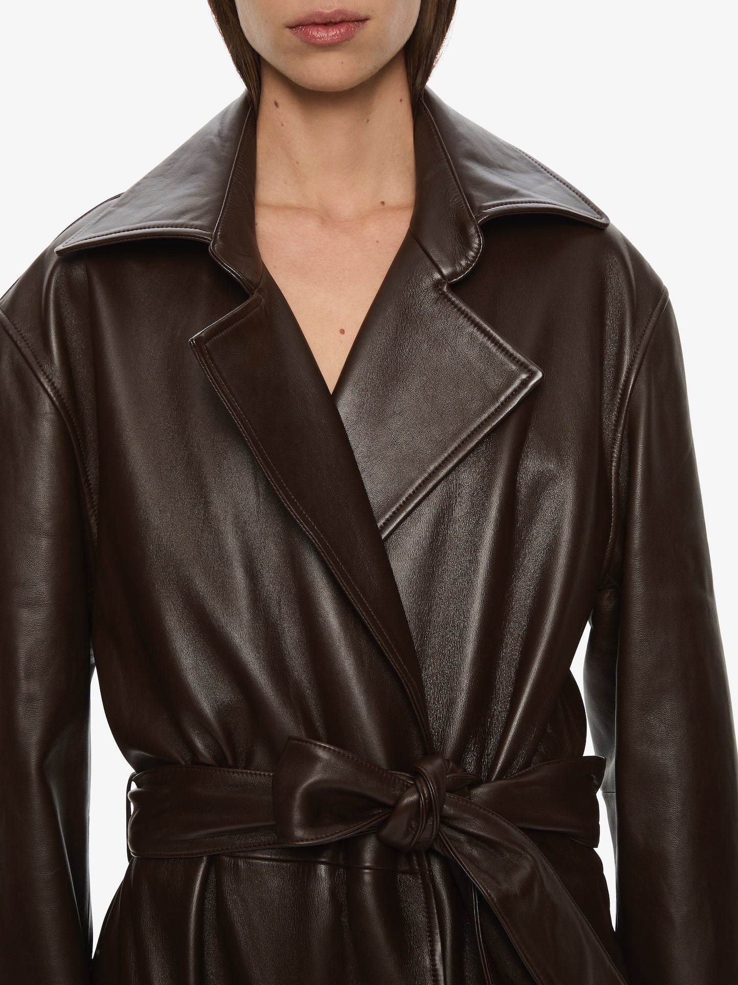 CHRISTOPHER ESBER Calais Leather Trench (Espresso)