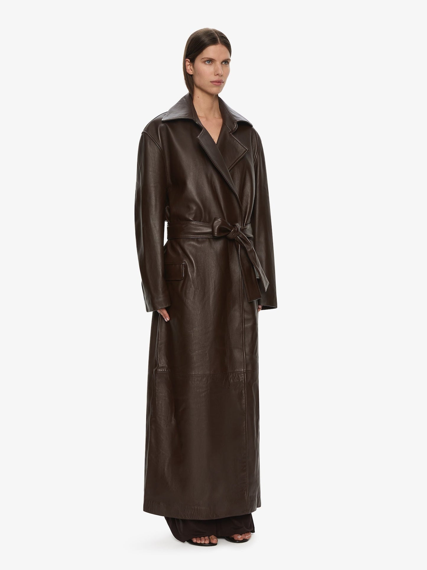 CHRISTOPHER ESBER Calais Leather Trench (Espresso)