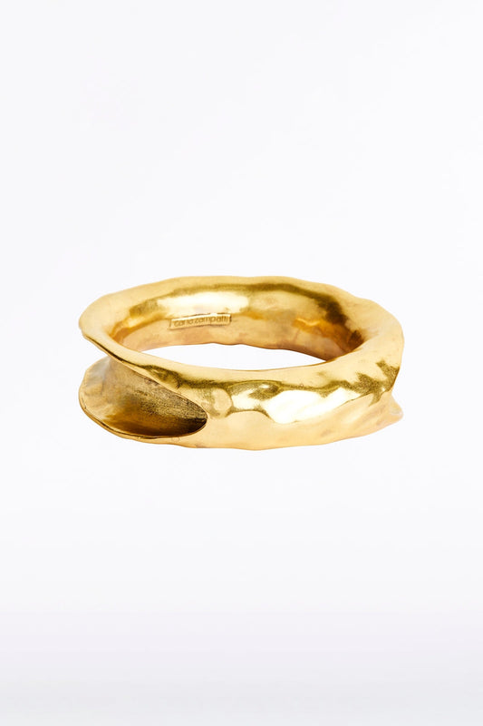 Image of Jewelry. Product name - Sculptural Bangle in Burnt Gold colour by brand - Carla Zampatti