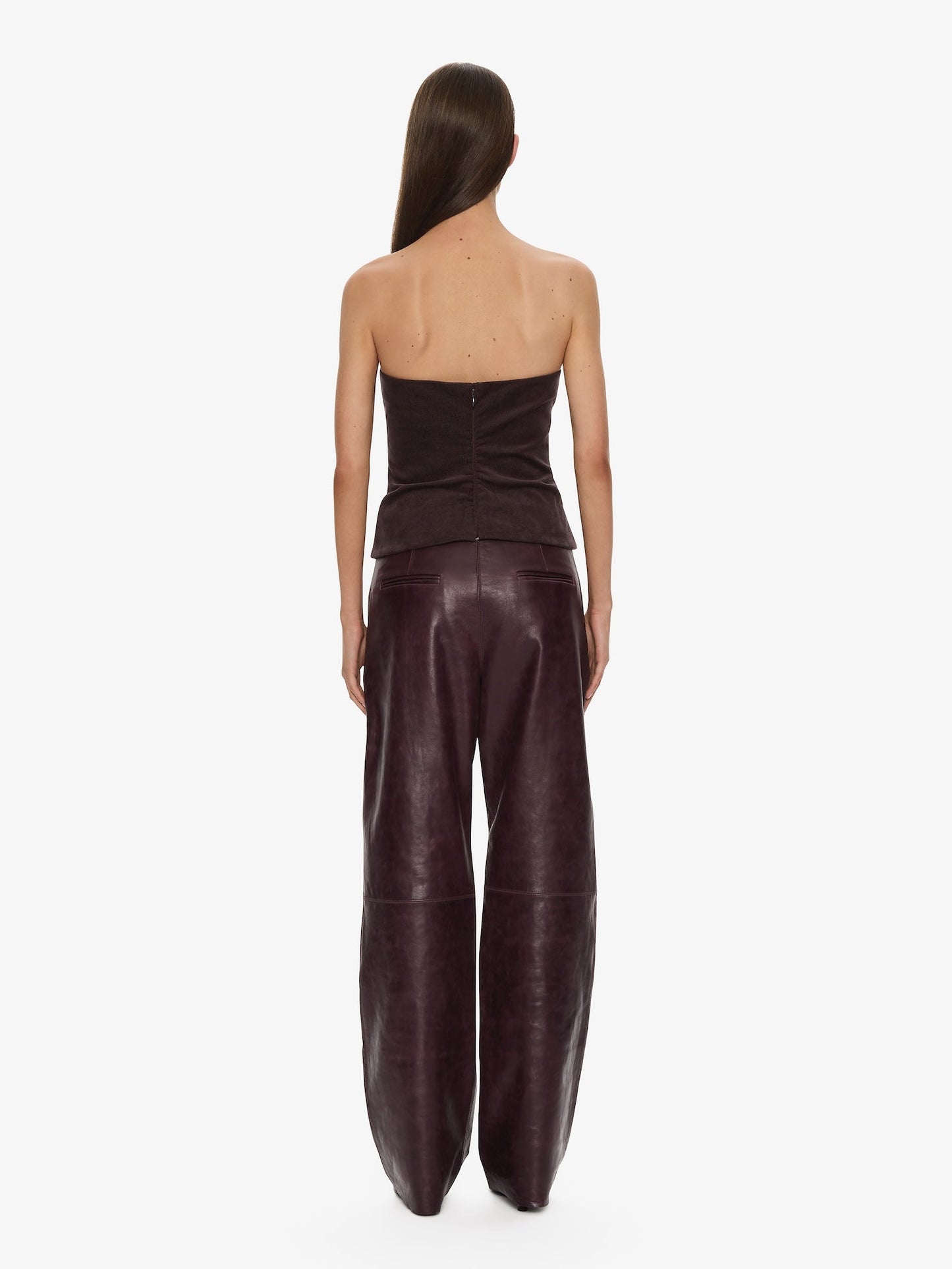 CHRISTOPHER ESBER Redux Leather Trouser (Maroon)