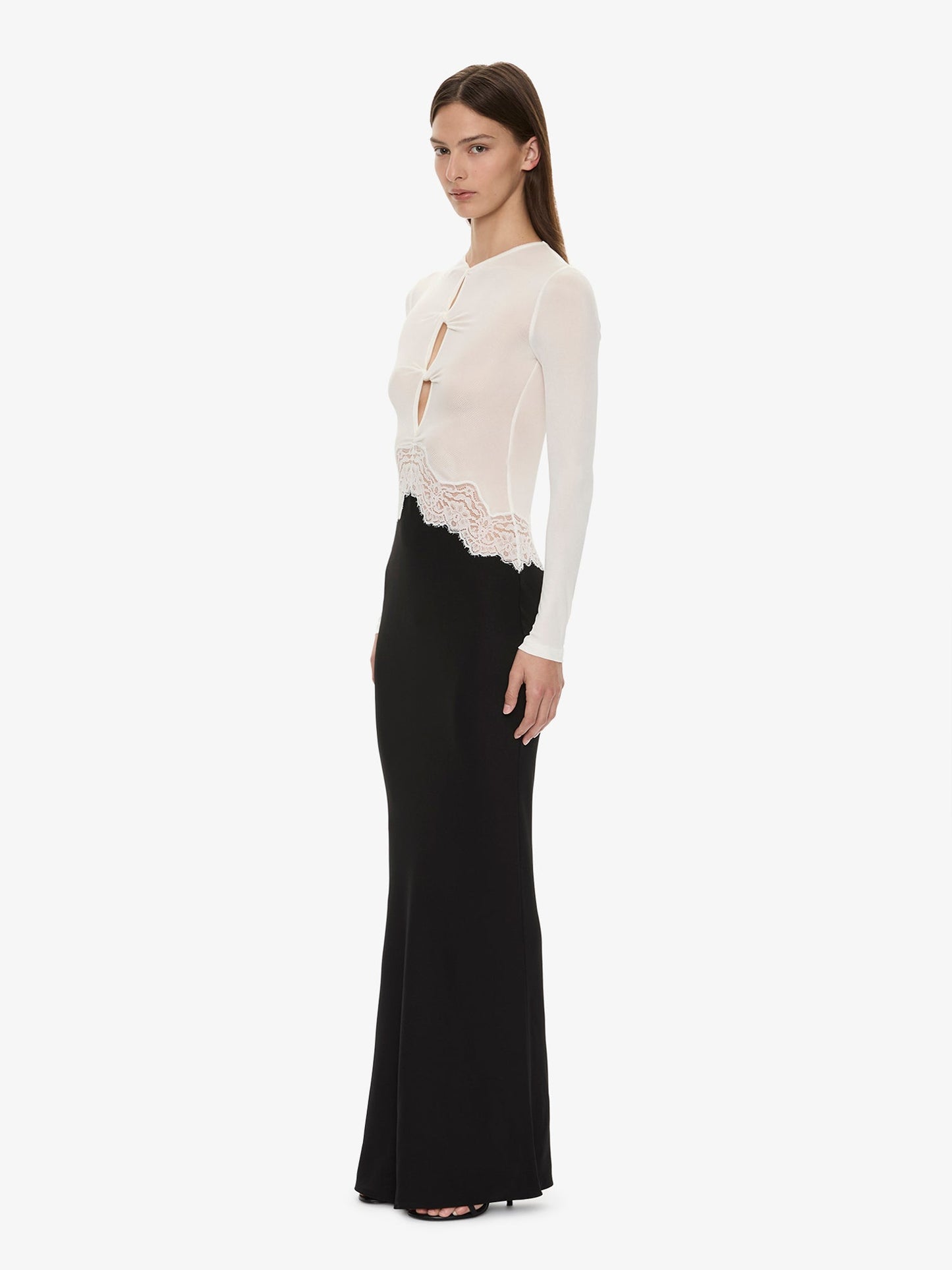 CHRISTOPHER ESBER Open Twist Verner Lace Dress (Black)